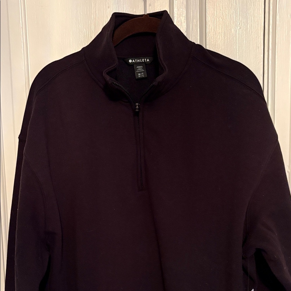 Athleta Forever Fleece Quarter Zip Sweatshirt NWT Medium Tall